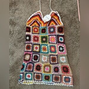 Crochet mini dress